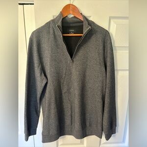Alfani Men's Charcoal 1/4 Zip-Up Sweater